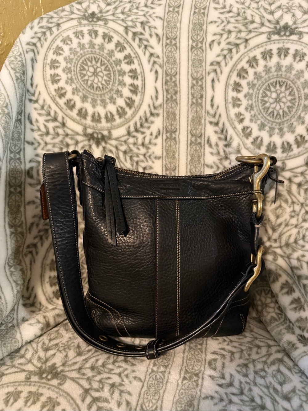 Coach Y2K Bleecker Slim Duffle Black Leather